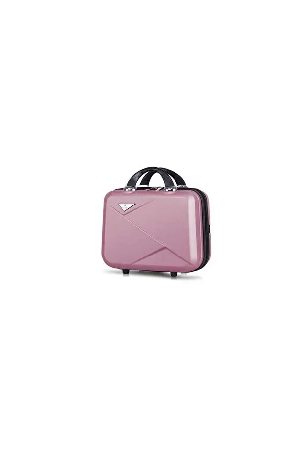 My Valice Diamond Abs Makeup Bag Suitcase Rose Gold