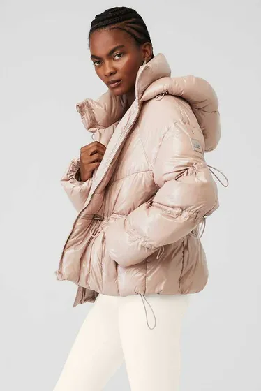 Alo Yoga Stunner Puffer Puffer Jacket Pink | TAHWE-4256