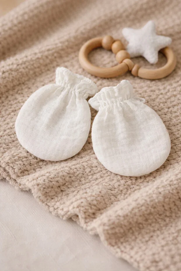 Muslin Baby Mittens