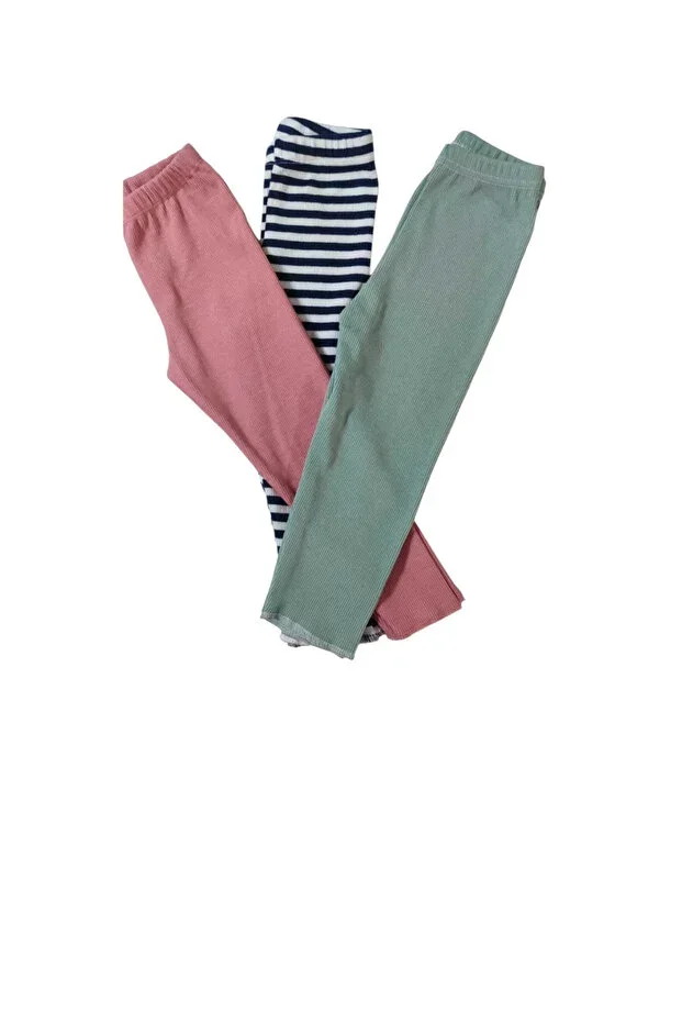 Ribbed Stretchy 3-Pack Baby Tights Children's Tights Single Bottom