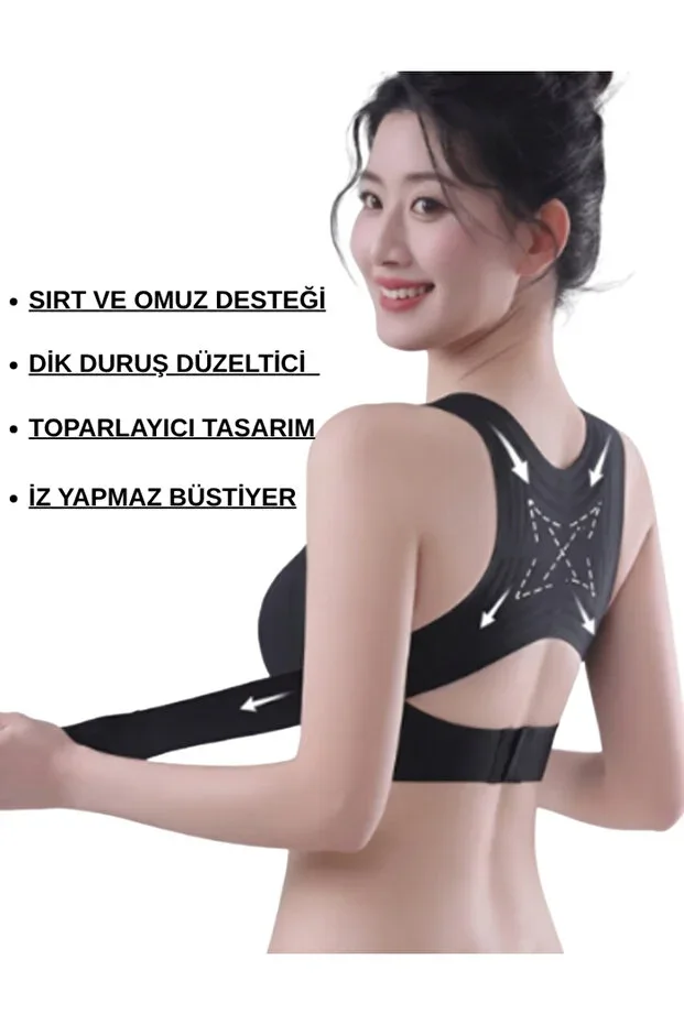 Posture Corrector Bra Flexible and Shaping Back Support Shaper Seamless, No Trace
