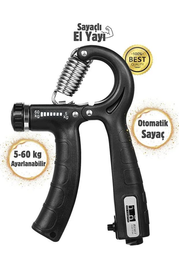 Black Hand Arm Wrist Strengthener Exercise Device 5-60 Kg Carpal Resistance Band Hand Gripper Device Resistance Spring