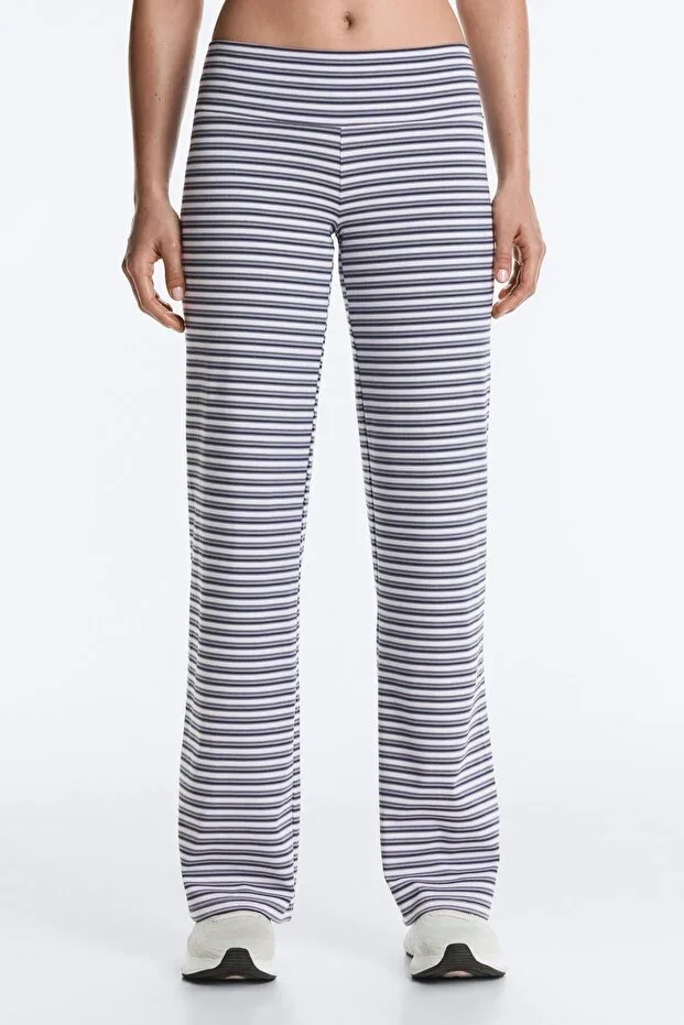 Oysho High rise Comfortlux striped straight trousers