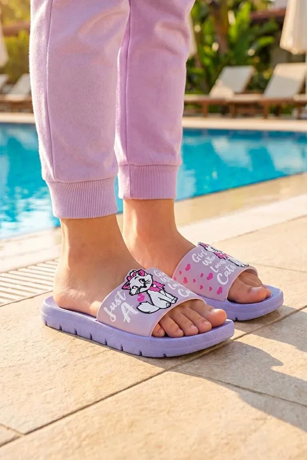 Girls' Summer PU Suitable for Wet Surfaces Home Garden Bathroom Pool Slippers