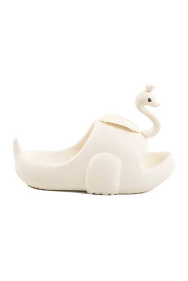 White Light Eva Swan Girl Child Slipper Swan P-F