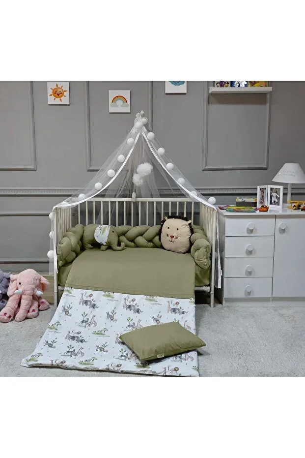 Knitted Bumper Crib Sleep Set --8 Pieces--