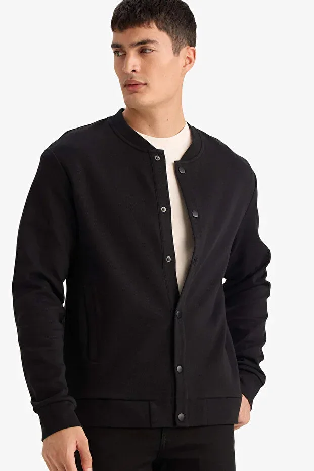Cotton REGULAR FIT Snap Button Cardigan F8092AX26SP