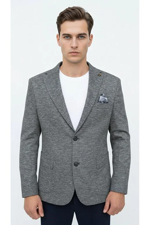 Men's Flexible Fabric Slim Fit Blazer Jacket – Daily & Office Chic