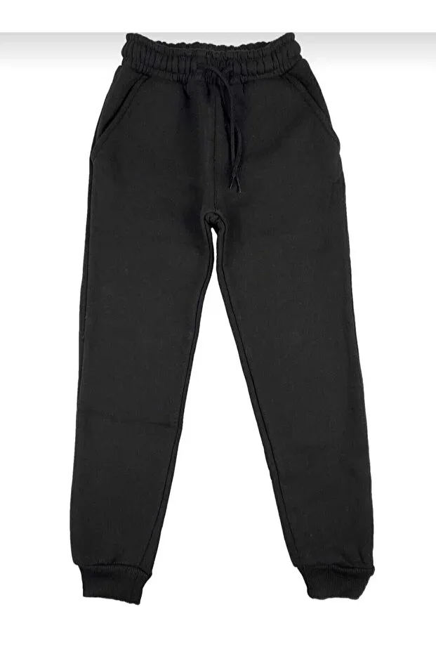 BLACK SWEATPANTS SCHOOL AND DAILY TWO THREAD INSIDE BRUSHED