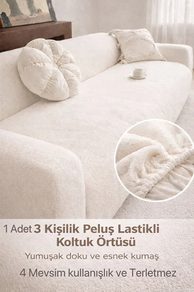 Soft Welsoft Elastic 3-Seater Sofa Cover Non-Slip, Flexible