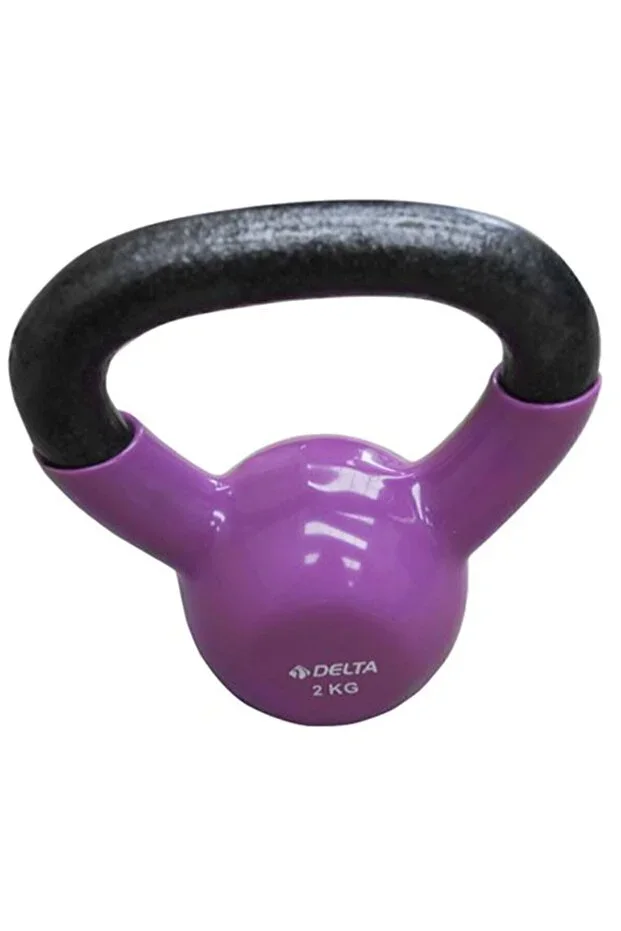 2 Kg. Kettlebell Type Lilac Iron Dumbbell - Kettlebell
