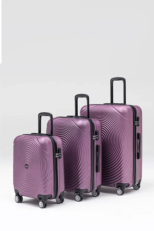 Morvex 3-Piece Luggage Set Small (Cabin) Medium Large Size Suitcase 360° Swivel Wheel