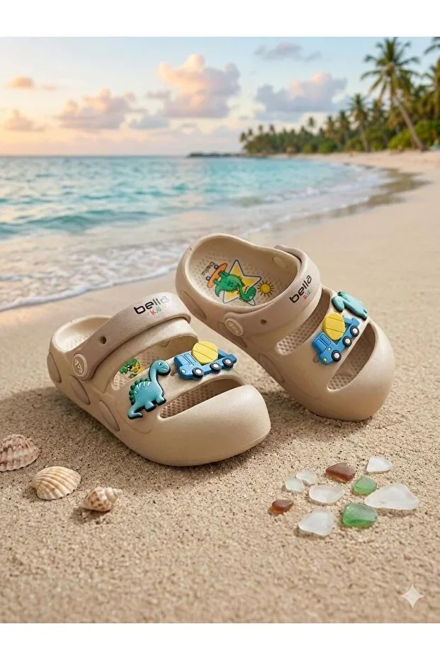 Men's Baby Sandal Slipper Ultra Soft Flexible Non-Slip Sole Figurine Summer Model
