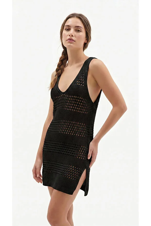 Pareo Triko Beach Dress Cottony Texture Beachwear Bikini Top Mini Dress Cover Up Crochet Dress Evening Dress