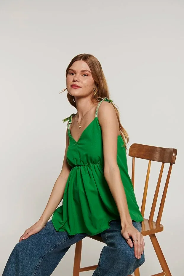 Effie Green Maternity Blouse