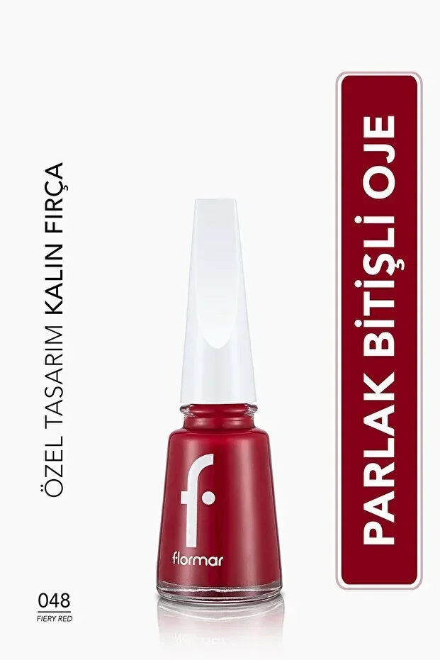 Classic Bright Finish High Pigment Nail Polish - Nail Enamel - 048 Fiery Red New - 8682536035712