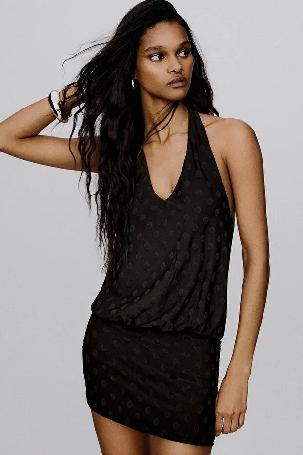 Bershka Polka dot print mini dress