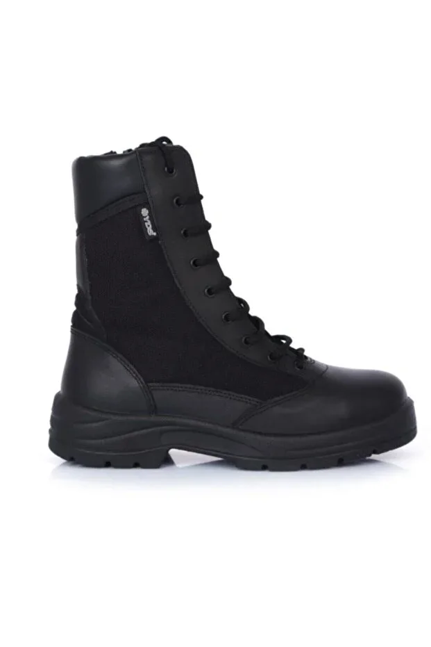 Askjeri Malzeme Yds Unisex Black Zippered Military Boots Yds Ml100