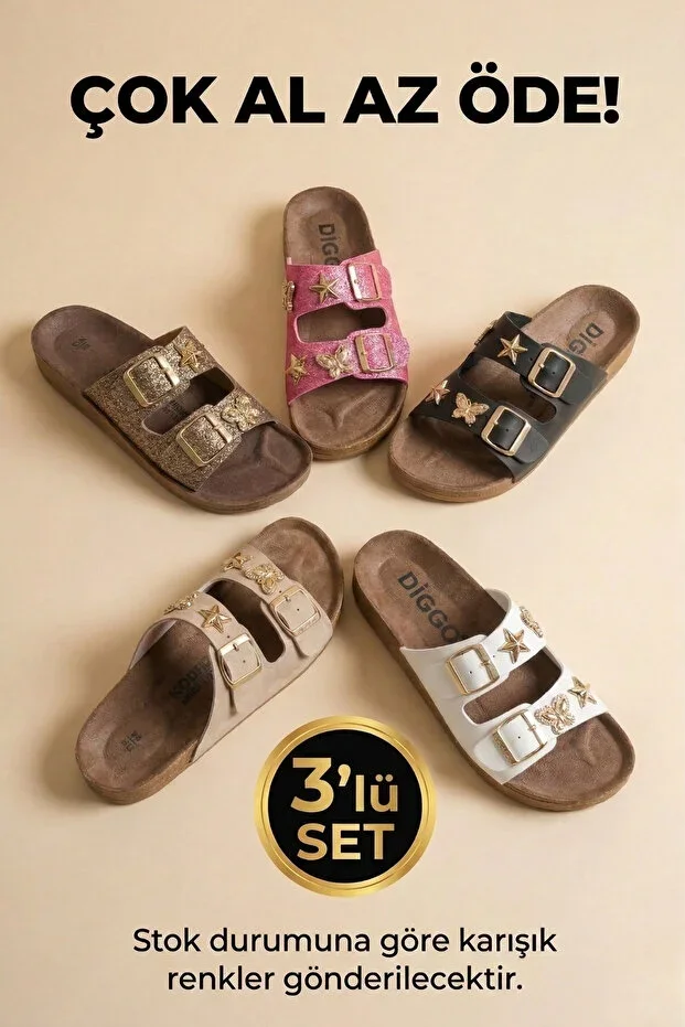 3-Piece Daily Orthopedic Slipper with Accessory Home & Outdoor Slipper