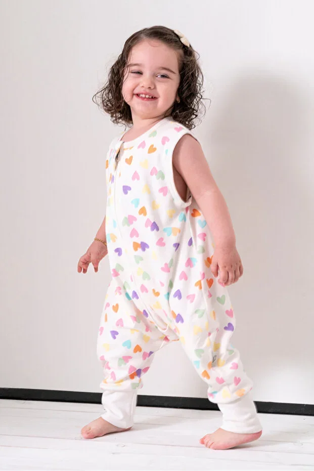 Baby & Kids Sleeping Bag 1.0 TOG Removable Sleeves (2 Uses), Double Layer, No Filling, 100% Cotton, Oeko-Tex Certified