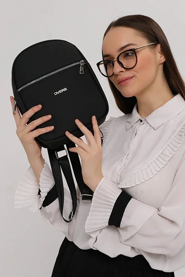 Black 2 Compartment Women's Backpack