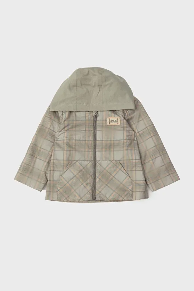 Bg Store Men's Baby Plaid Raincoat
