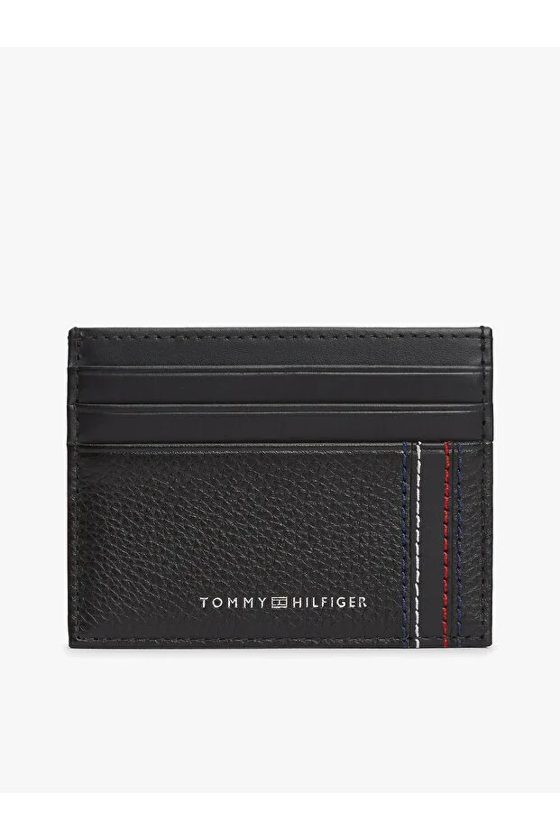 Men's Card Compartment Leather Black Wallet