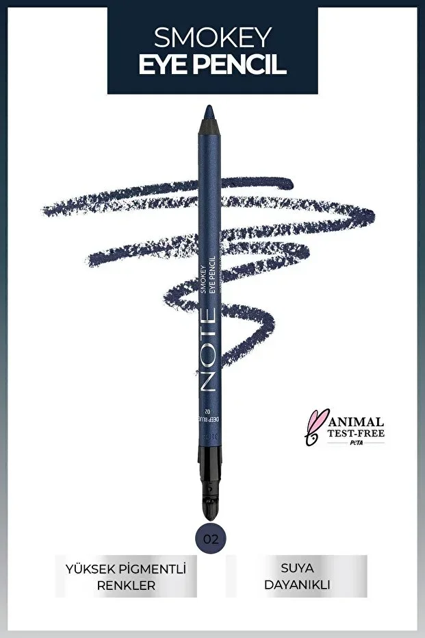 Smokey Eye Pencil Waterproof With Applicator - 02 Deep Blue