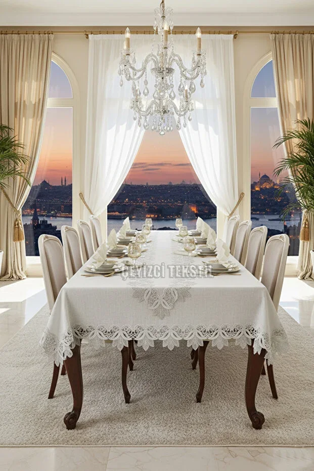 12 Person Tablecloth Set, Table Set 12 Person 26 Piece 160x220cm