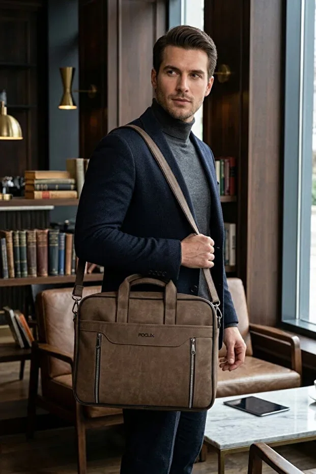 Gk38 Viyana Document/Laptop Bag Mink