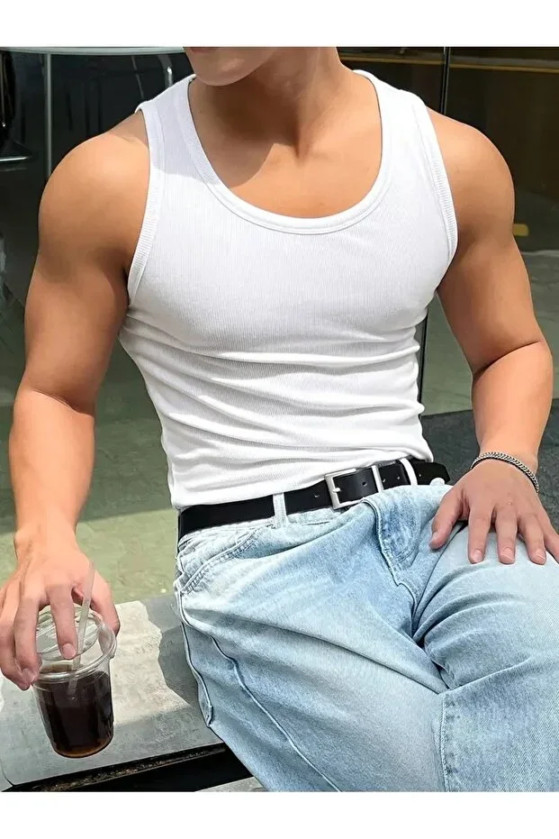 Men's Halter Neck Athlete Lycra Tank Top