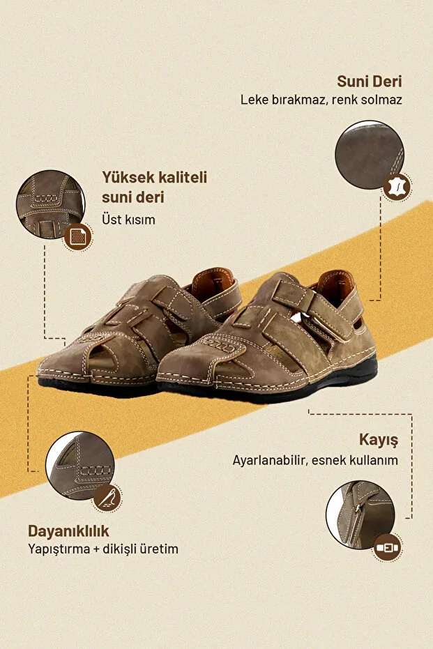Men's Sandal - Mink - Comfort Support Structure Stylish Design Soft Sole Suitable for Daily Use