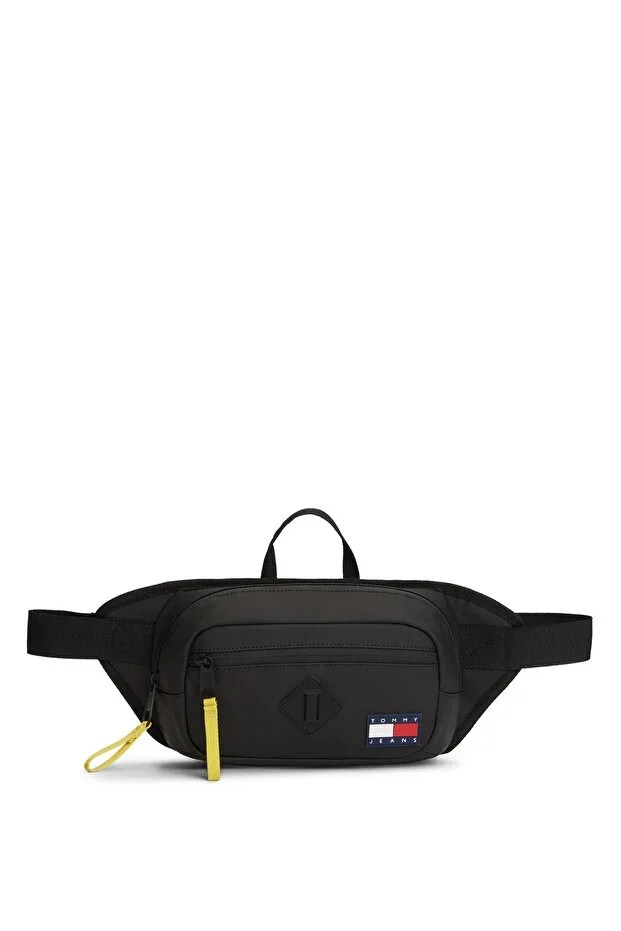 Black Men's Waist Bag TJM DAILY ELEVATED BUMBAG
