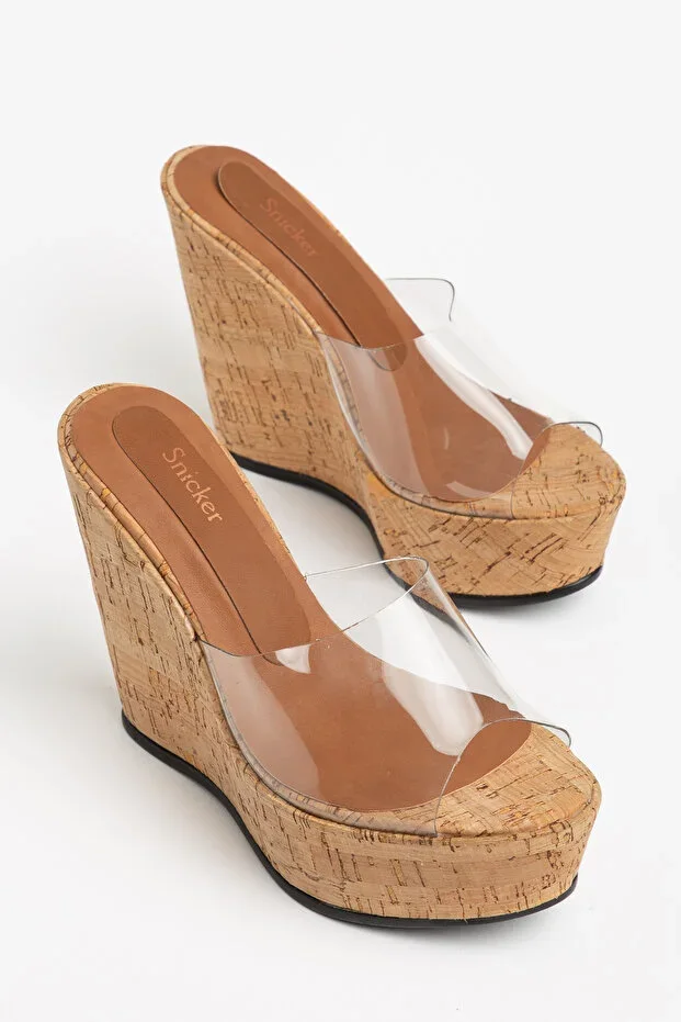 Transparent Face Mushroom Platform Women's Slippers Katerina