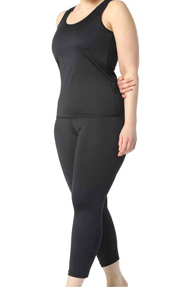 Sauna Thermal Tights and Tank Top Set Sweat Slimming Detox Slimming Weight Loss Outfit