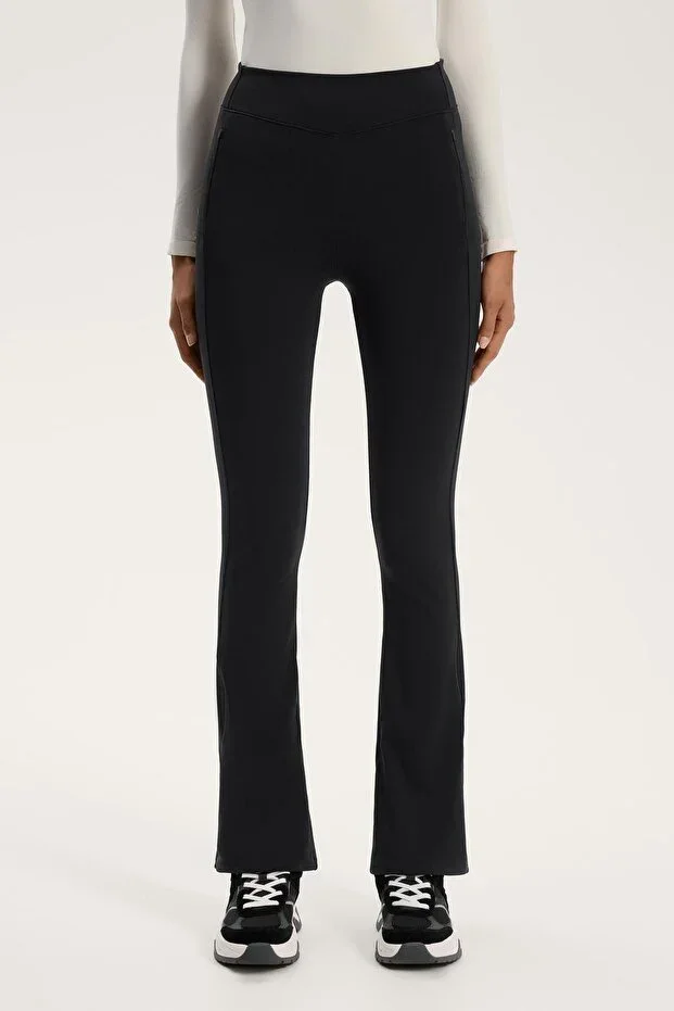 Oysho High-waisted warm flare trousers