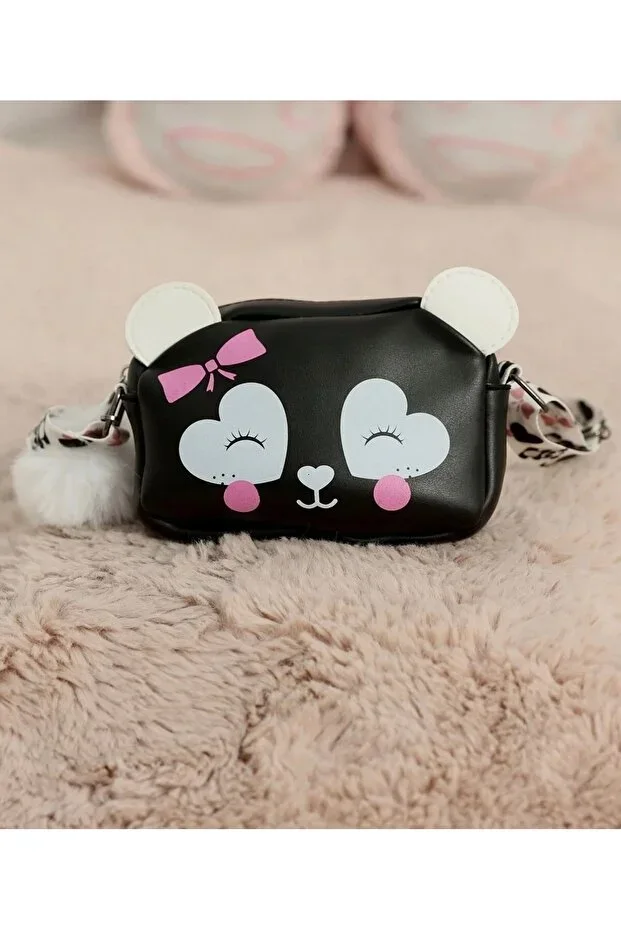 Children's mini shoulder bag with pompom gift