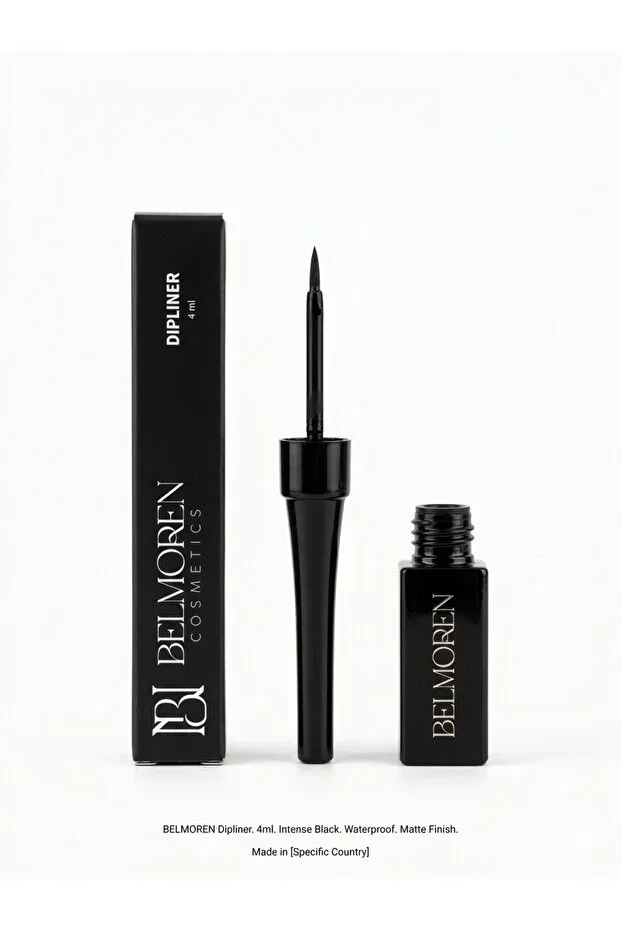 Intensely Pigmented Fine Felt Brush Semi-Matte Eyeliner (BLACK)