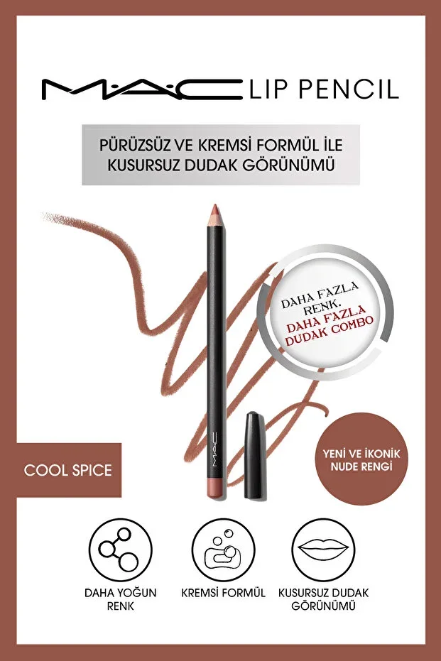 Creamy Long-Lasting Lip Pencil - Lip Pencil - Cool Spice 1.45 G
