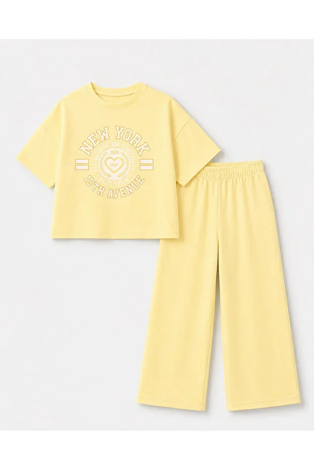 Soft Yellow Summer Girl's 100% Cotton Set