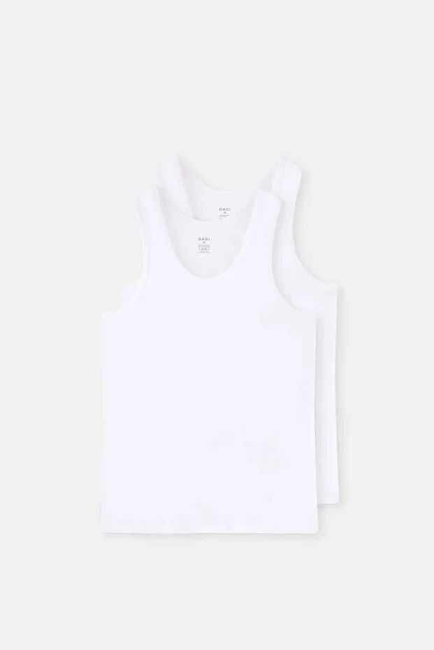 White Compact 2-Pack Undershirt