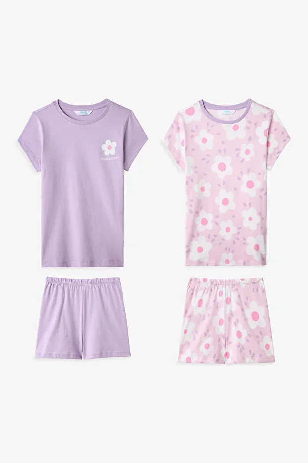 Penti Lila Girls' Floral Whispers Cotton 2-Piece Pajama Set