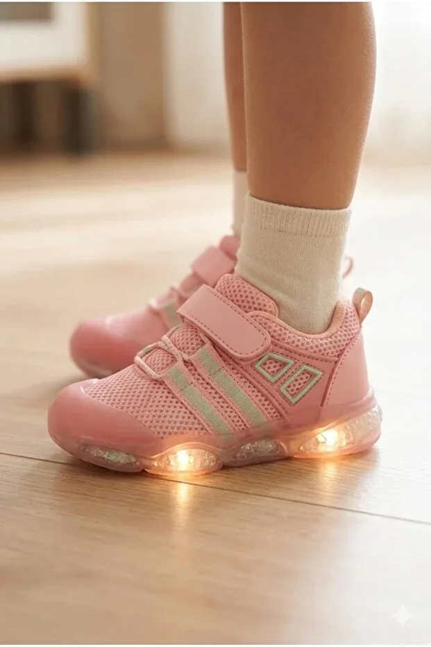 Lightweight and Orthopedic First Step Shoes with Lights