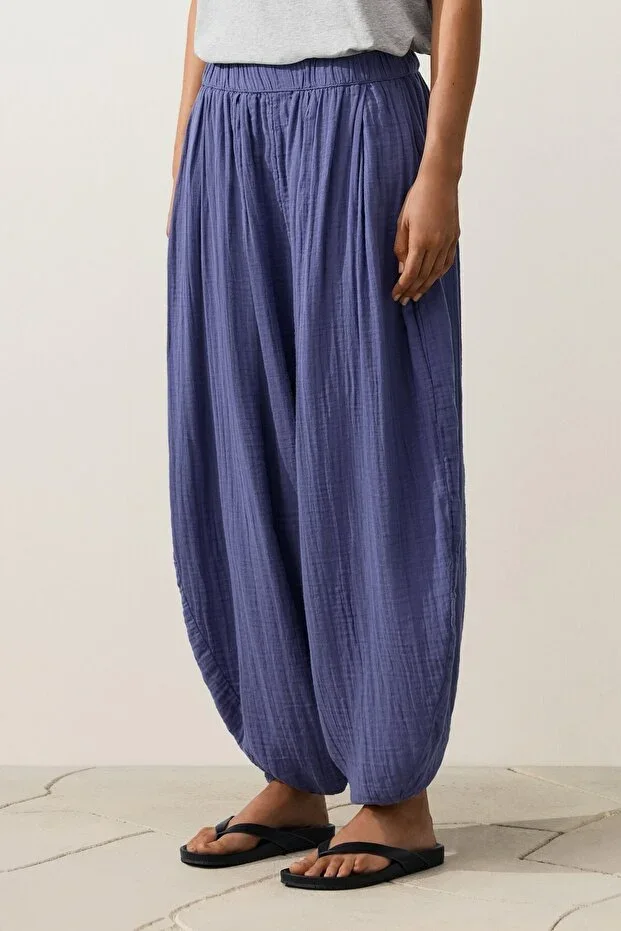Oysho 100% Cotton Balloon Trousers