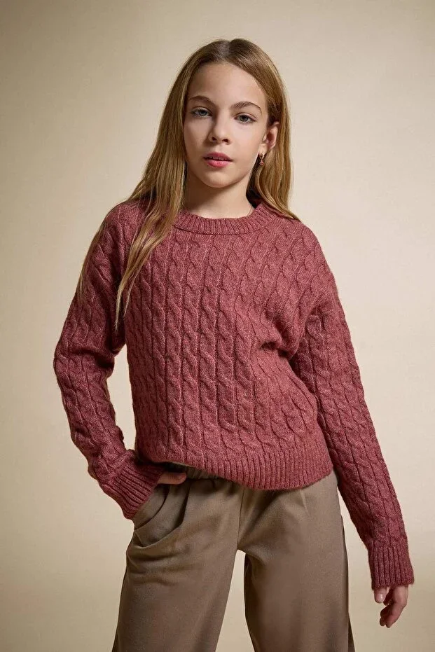 DeFacto Girl Crew Neck Knitwear Sweater F2748A825WN