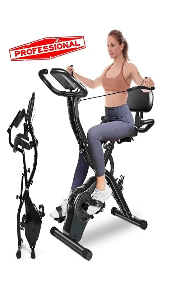 X 4IN1 Foldable Screen Fitness Exercise Bike Magnetic Bike Home Exercise Bike