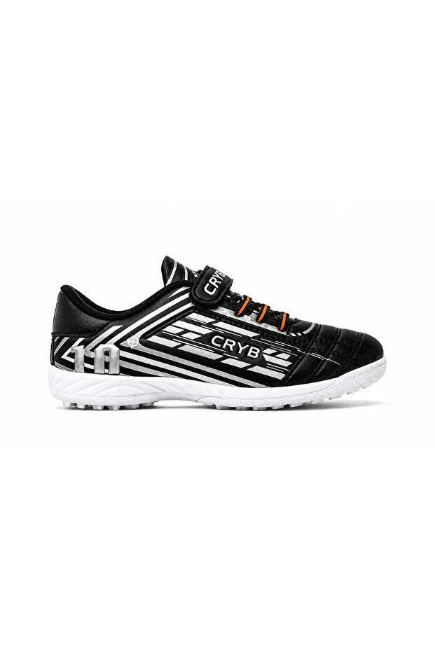 Velcro Patent Leather Kids Soccer Shoes Cleats Turf Shoes