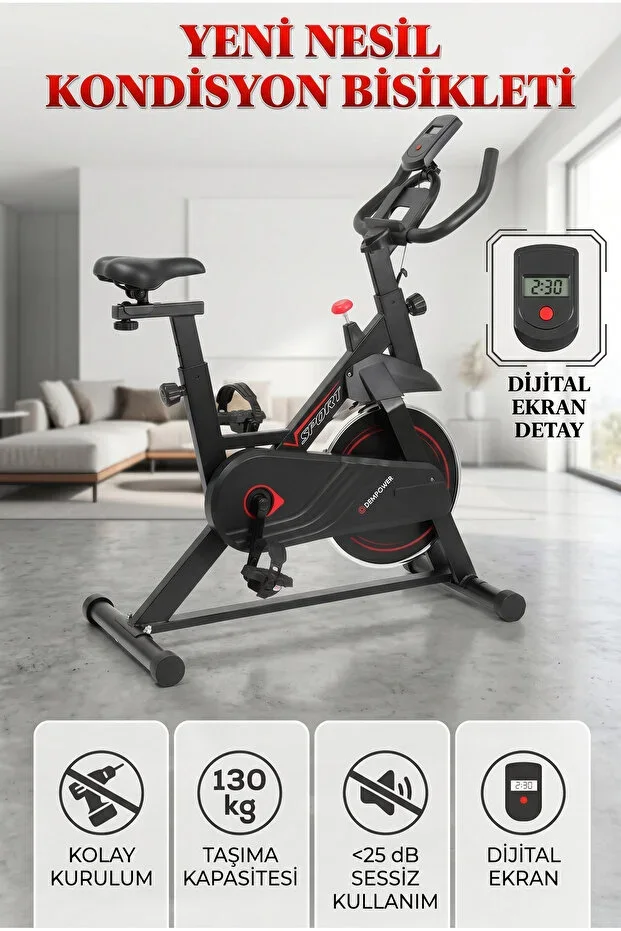 Portable Adjustable Vertical Fitness Exercise Bike