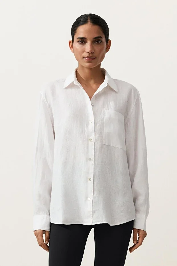 Oysho 100% Linen Relaxed Shirt