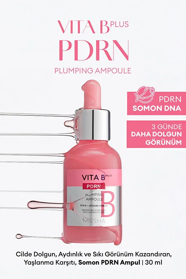 Missha Ampoule with Salmon PDRN for Anti-Aging Care Vita B Plus PDRN Plumping Ampoule